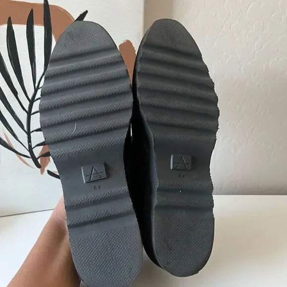 Aquatalia Kelsey‎ Bronze Slip On Platform Leather Loafers Size 8.5 - Picture 7 of 8